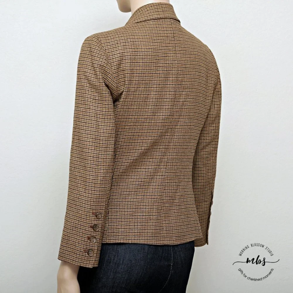 Vince Academia Houndstooth Wool Blend Blazer - Picture 6 of 10